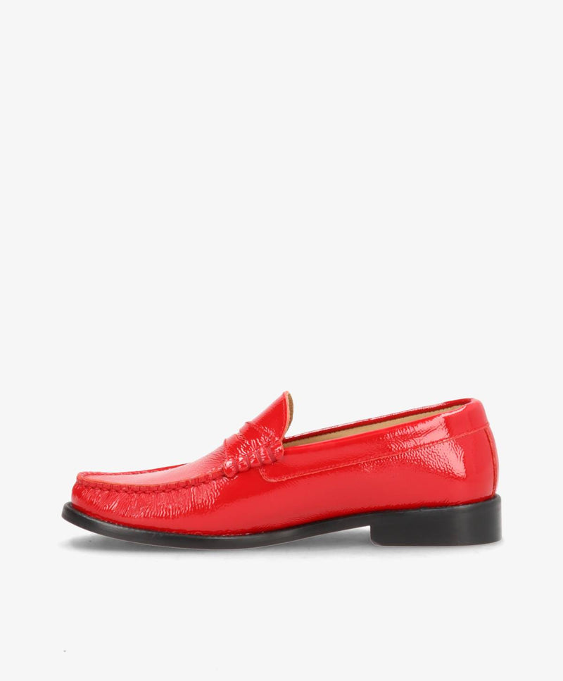REGENT P - Dame loafer - Rød lak læder