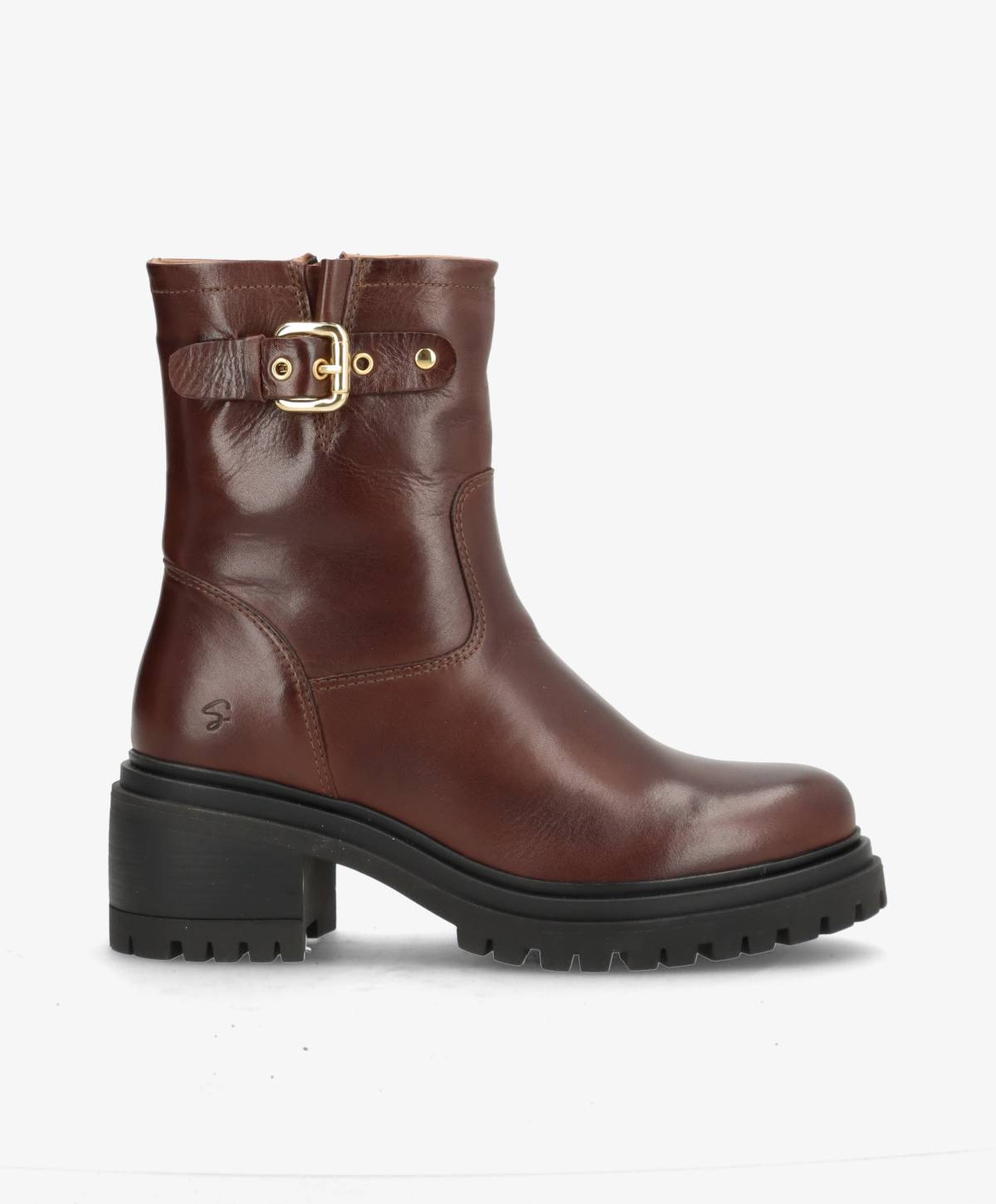 PREORDER - RIVET - Mørkebrun læder - Biker støvler Dame