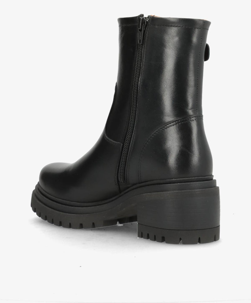 PREORDER - RIVET - Sort læder - Biker støvler Dame