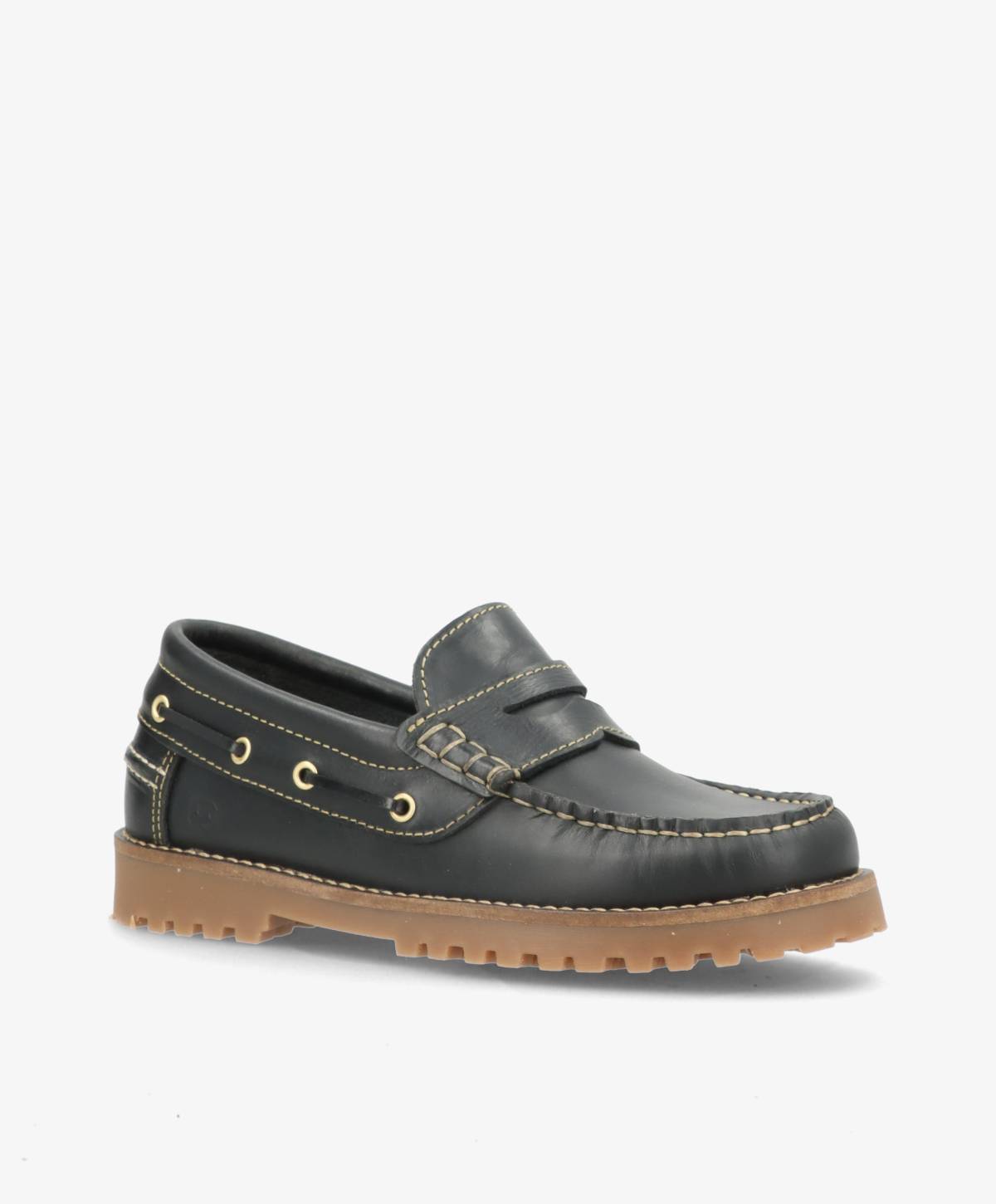 RUDDER L - Sort læder - Loafers Dame Sejler