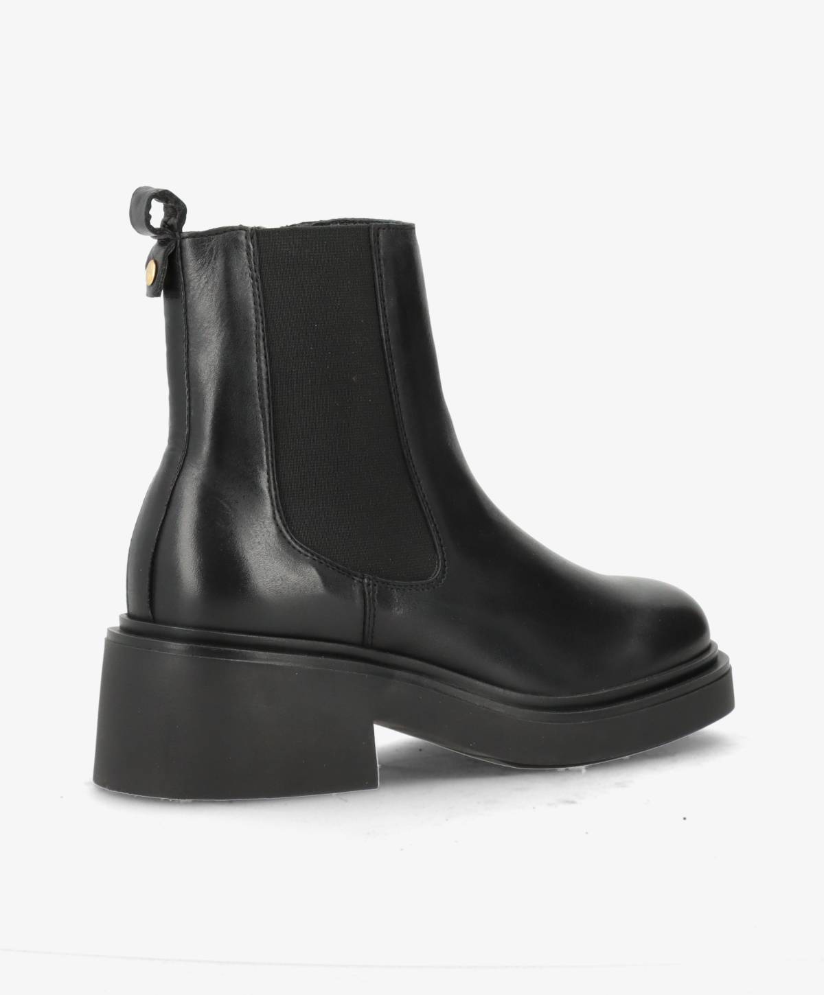 PREORDER - SADDLE - Sort læder - Chelsea støvler Dame