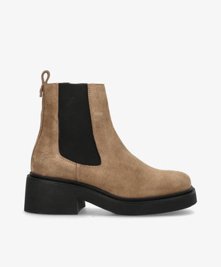 SADDLE S - Beige ruskind - Chelsea støvler Dame