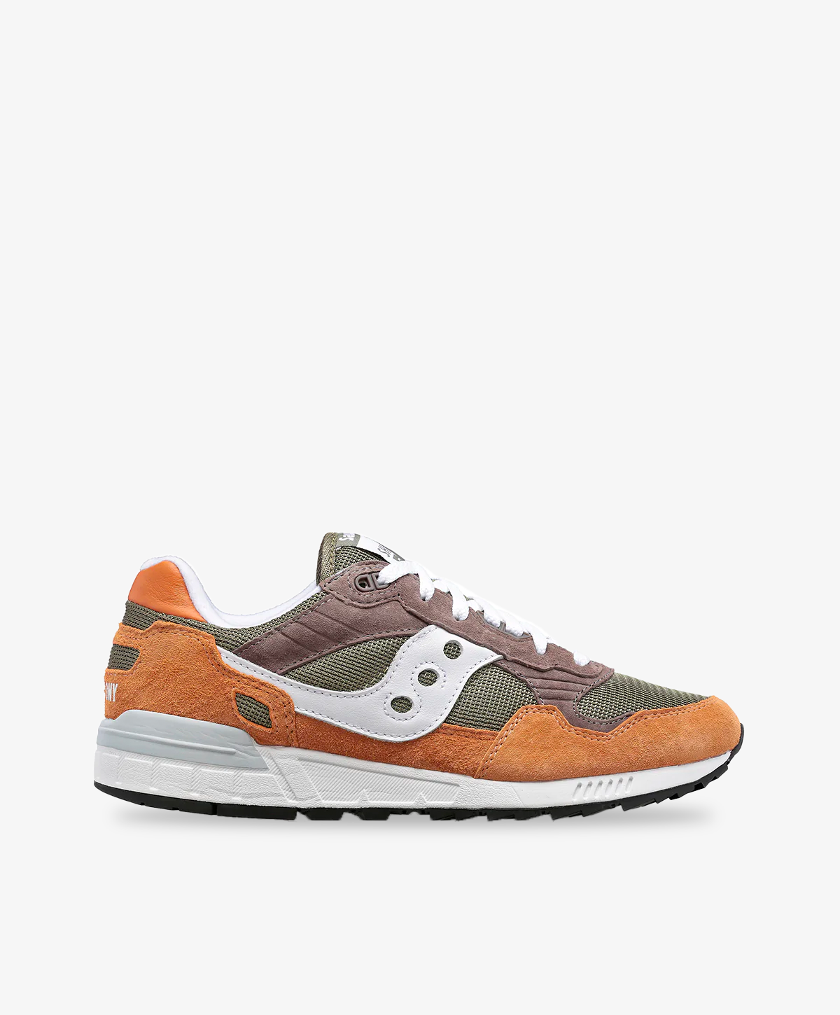 Flerfarvede sneakers fra Saucony i et miks af brun, army og orange.