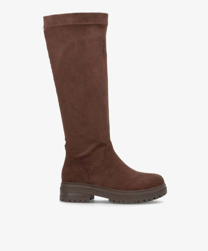 GILIA - Brun Vegan - lang støvle - Dame