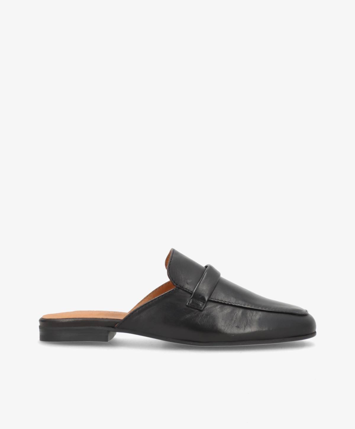 LORRY - Sort læder - Slip-on uden hæl Dame