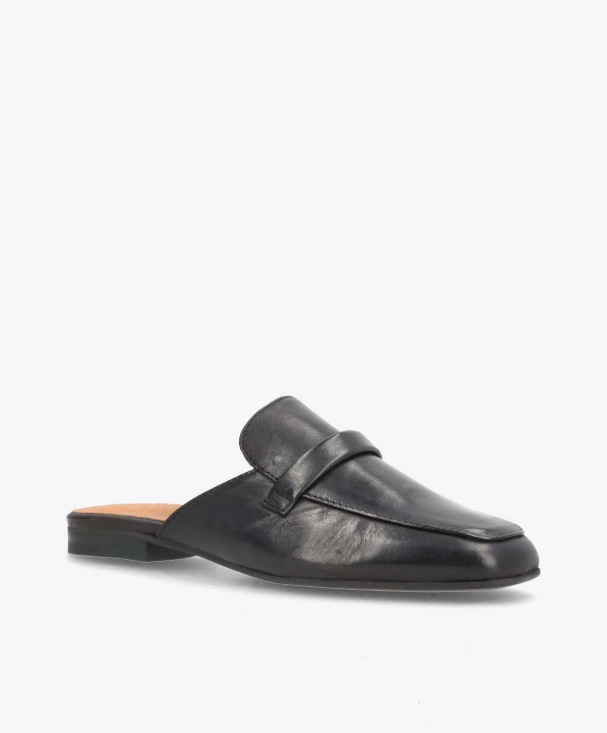LORRY - Sort læder - Slip-on uden hæl Dame