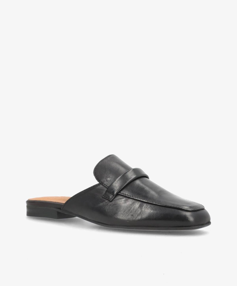 LORRY - Sort læder - Slip-on uden hæl Dame