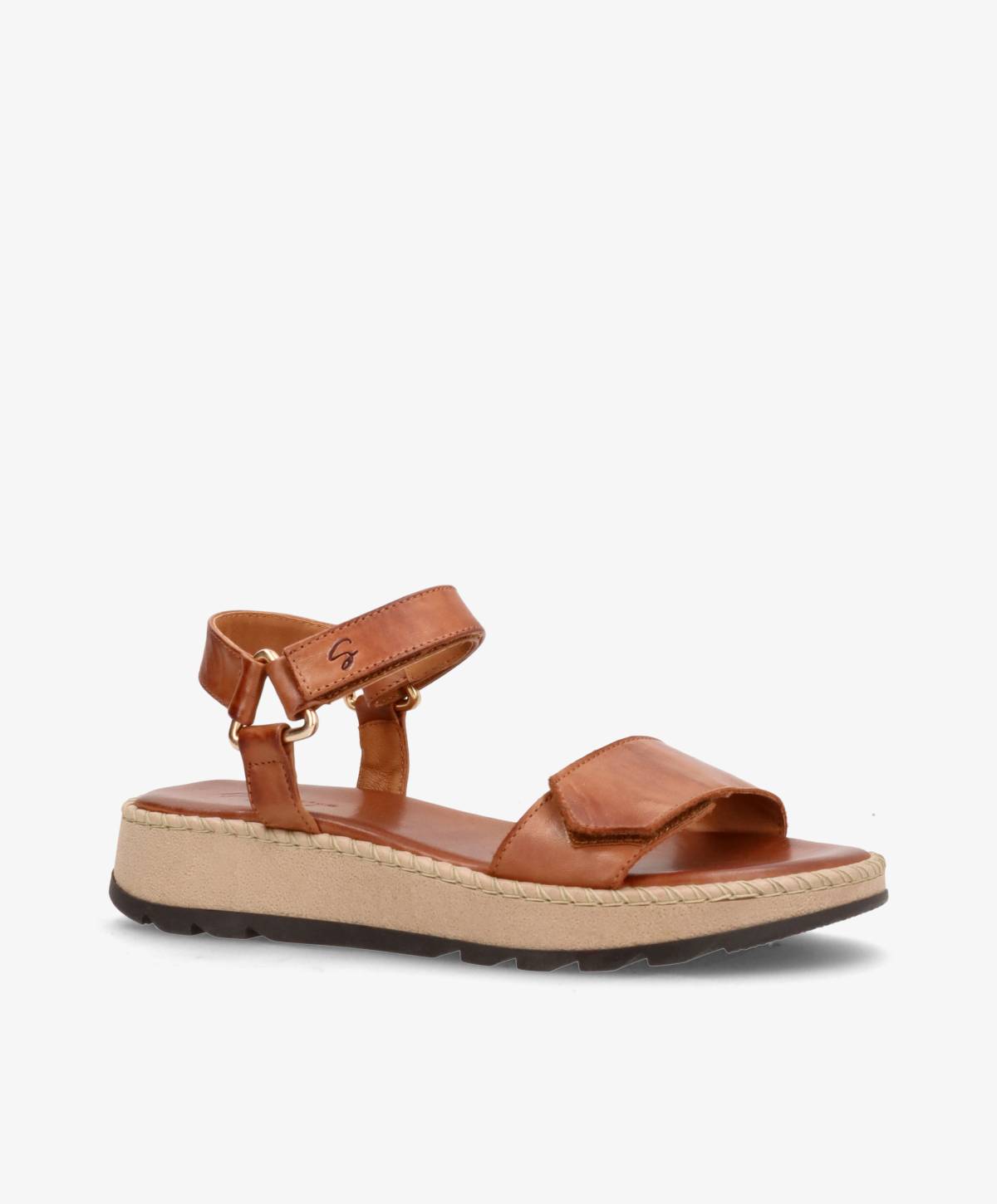 TILDE - Brun læder - Sandaler platform Dame
