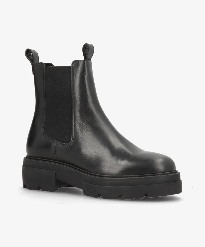 VALERIA SEA - Sort læder - Chelsea støvle Dame