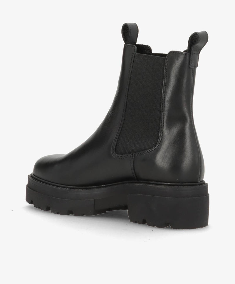 VALERIA SEA - Sort læder - Chelsea støvle Dame