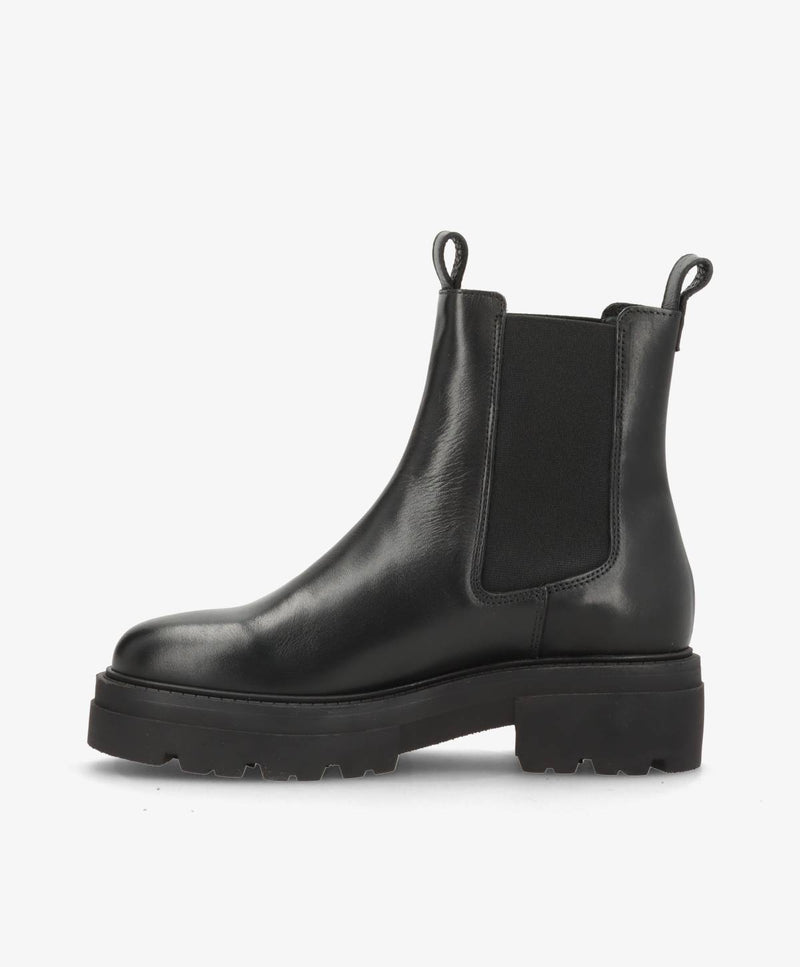 VALERIA SEA - Sort læder - Chelsea støvle Dame