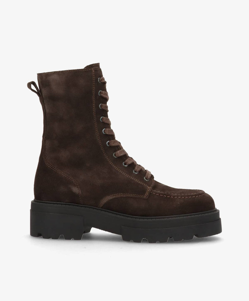 VALLEY S - Mørkebrun ruskind - Snørestøvle Dame