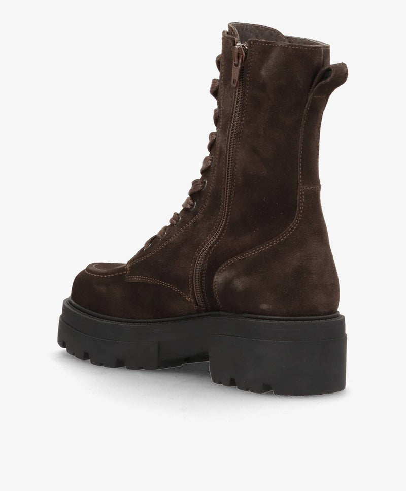 VALLEY S - Mørkebrun ruskind - Snørestøvle Dame