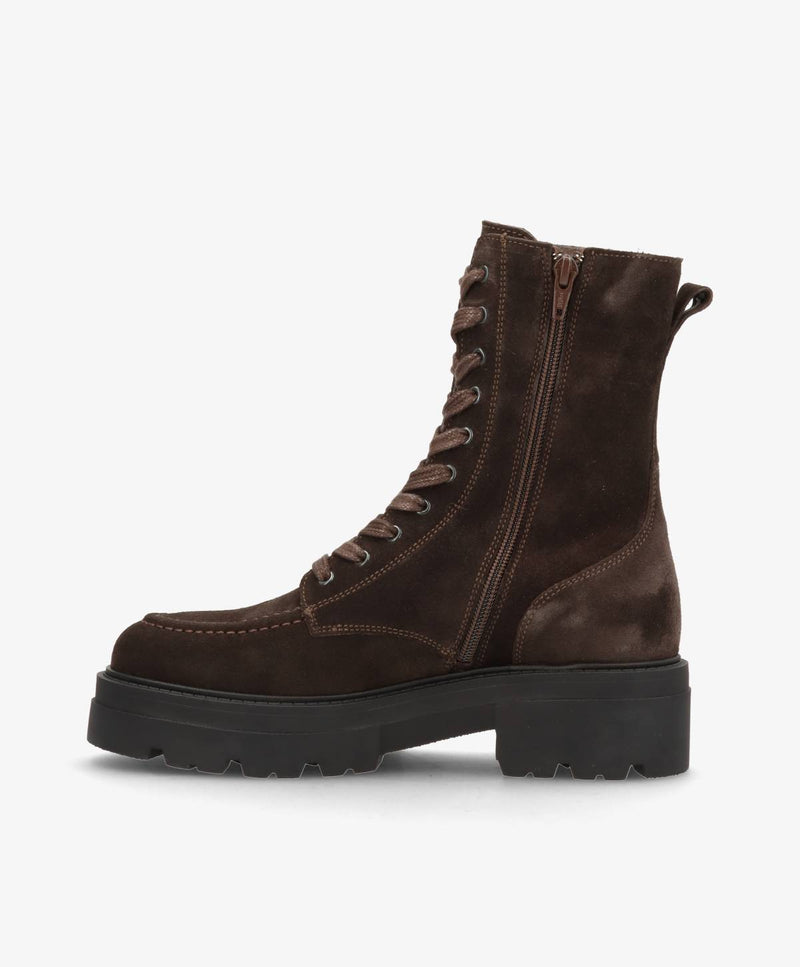 VALLEY S - Mørkebrun ruskind - Snørestøvle Dame