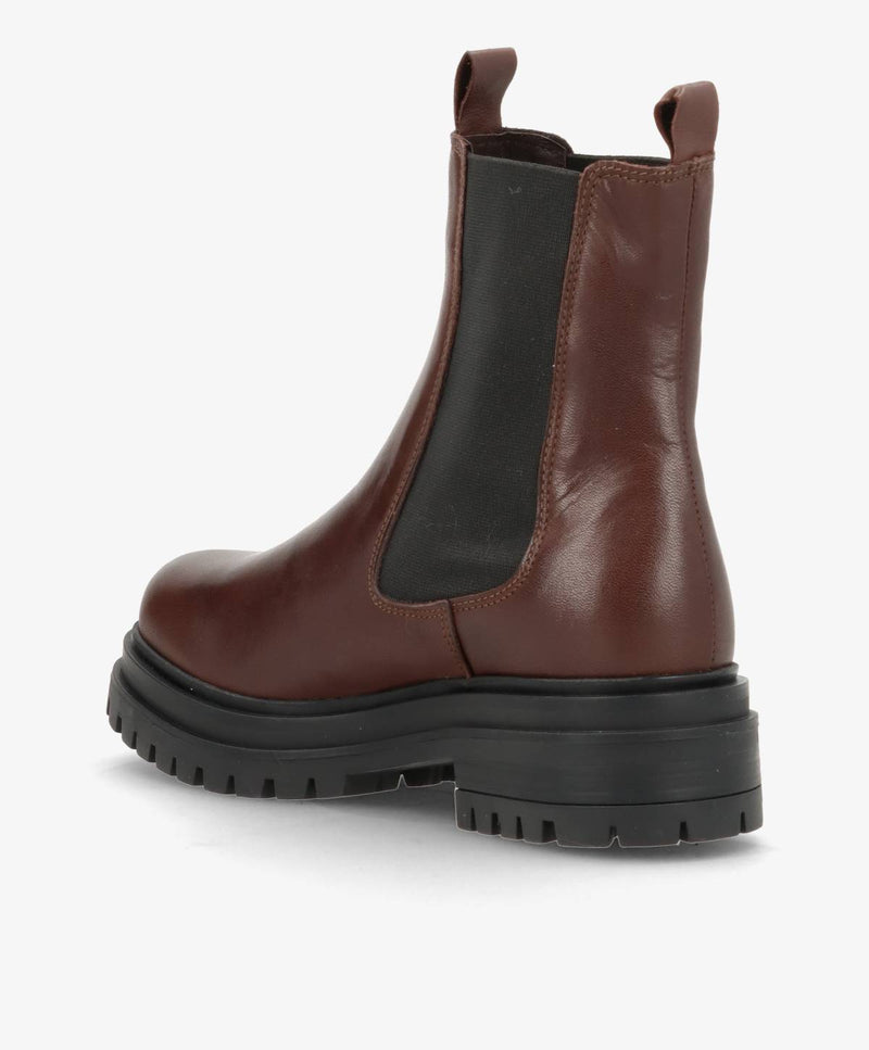 VISTA SEA - Mørkebrun læder med varmt foer - Chelsea støvle Dame