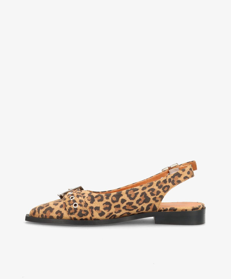 WANT S - Slingback - Leopard mørk