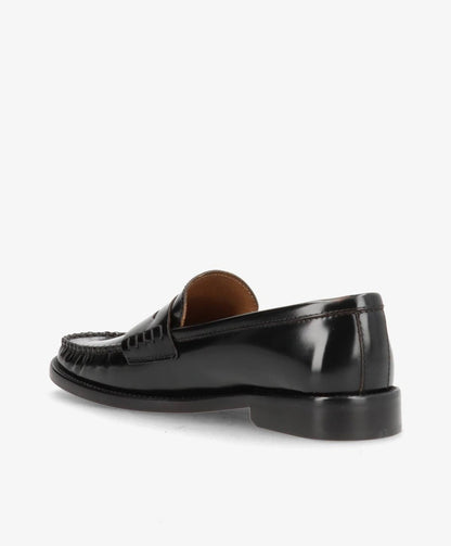 YORK P - Dame loafer - Sort Polido læder