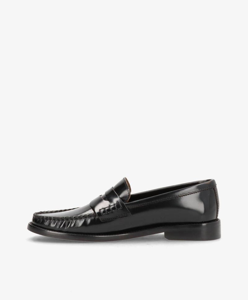 YORK P - Dame loafer - Sort Polido læder