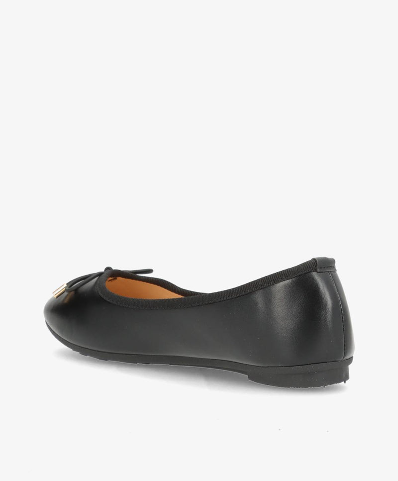 ROME - Ballerina - Sort Mat - Dame
