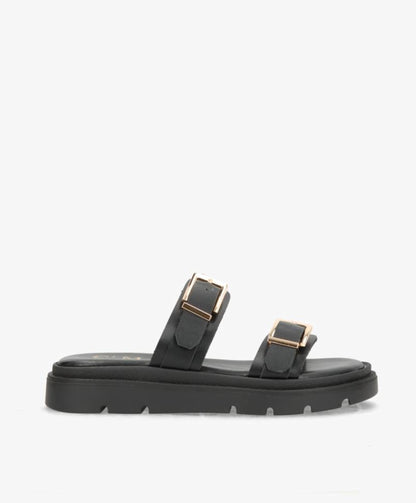 SANNA - 9275 - Sort - Sandal - Dame
