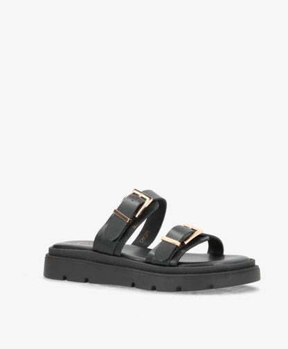 SANNA - 9275 - Sort - Sandal - Dame