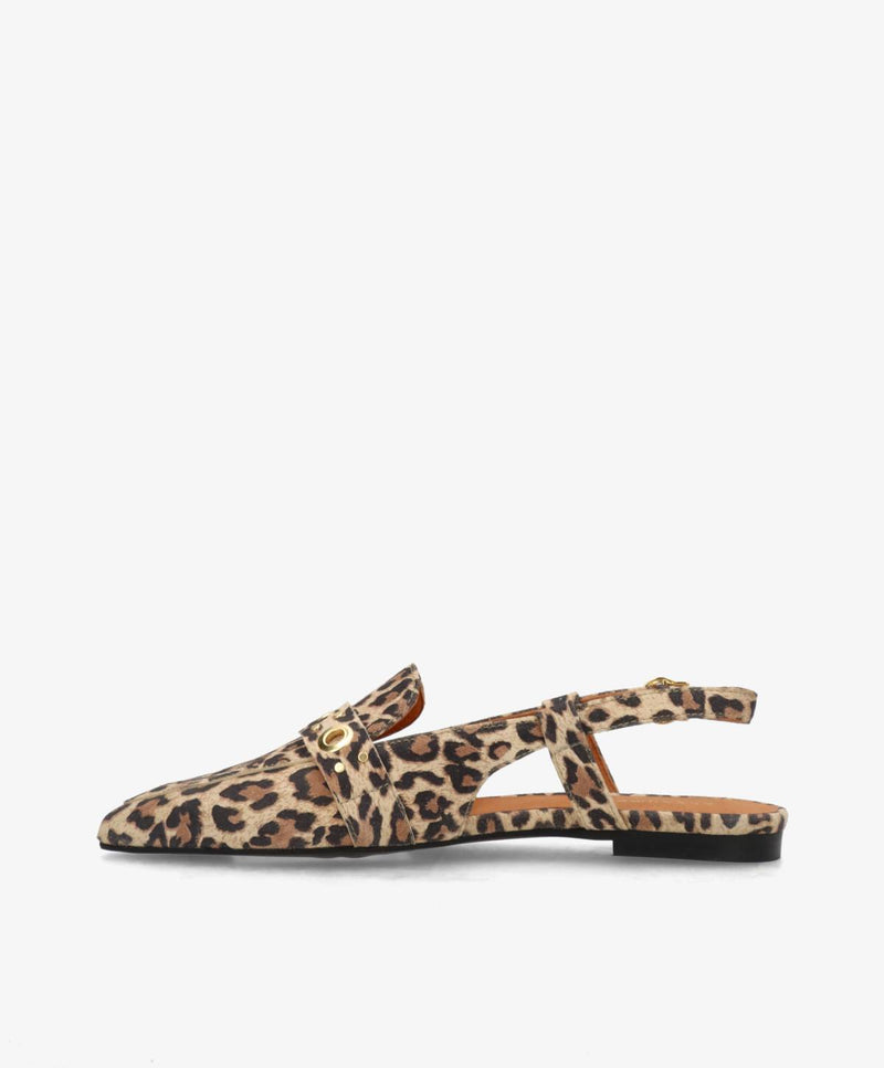 ABOVE S - Leopard ruskind - Slingback sko Dame