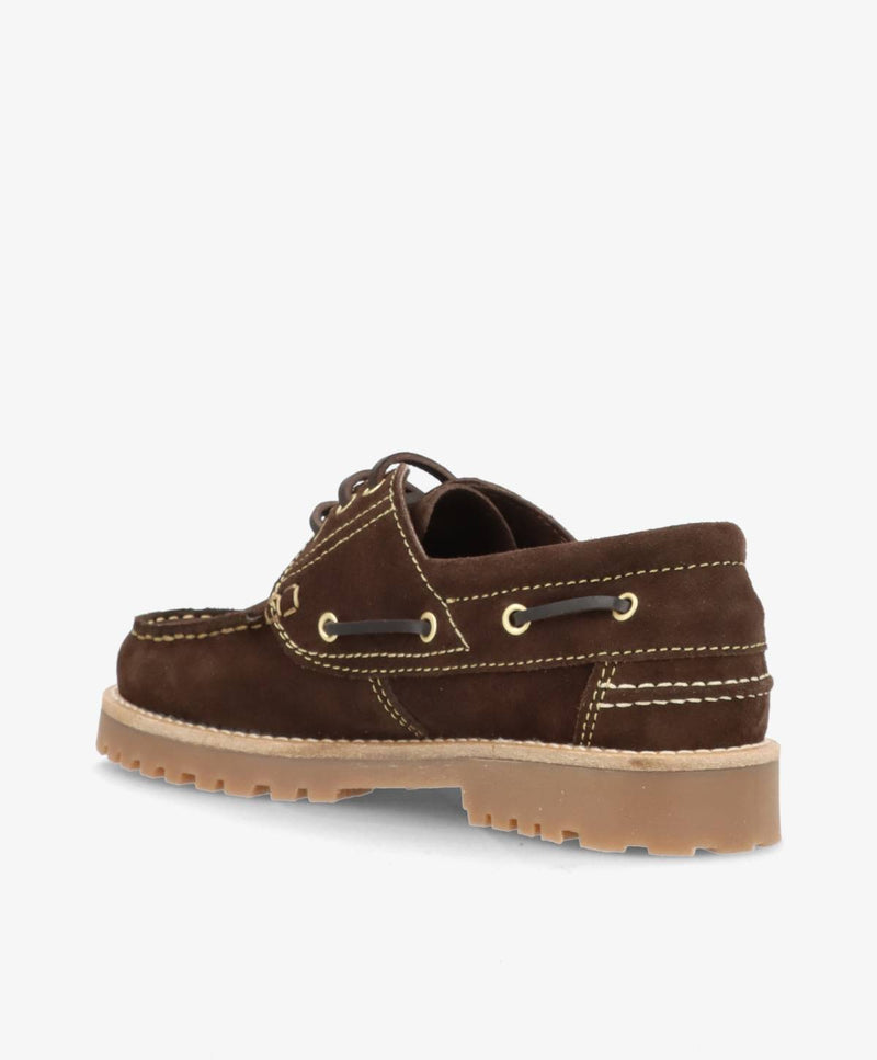 RUDDER-X S - Mørkebrun ruskind - Sejlersko Dame