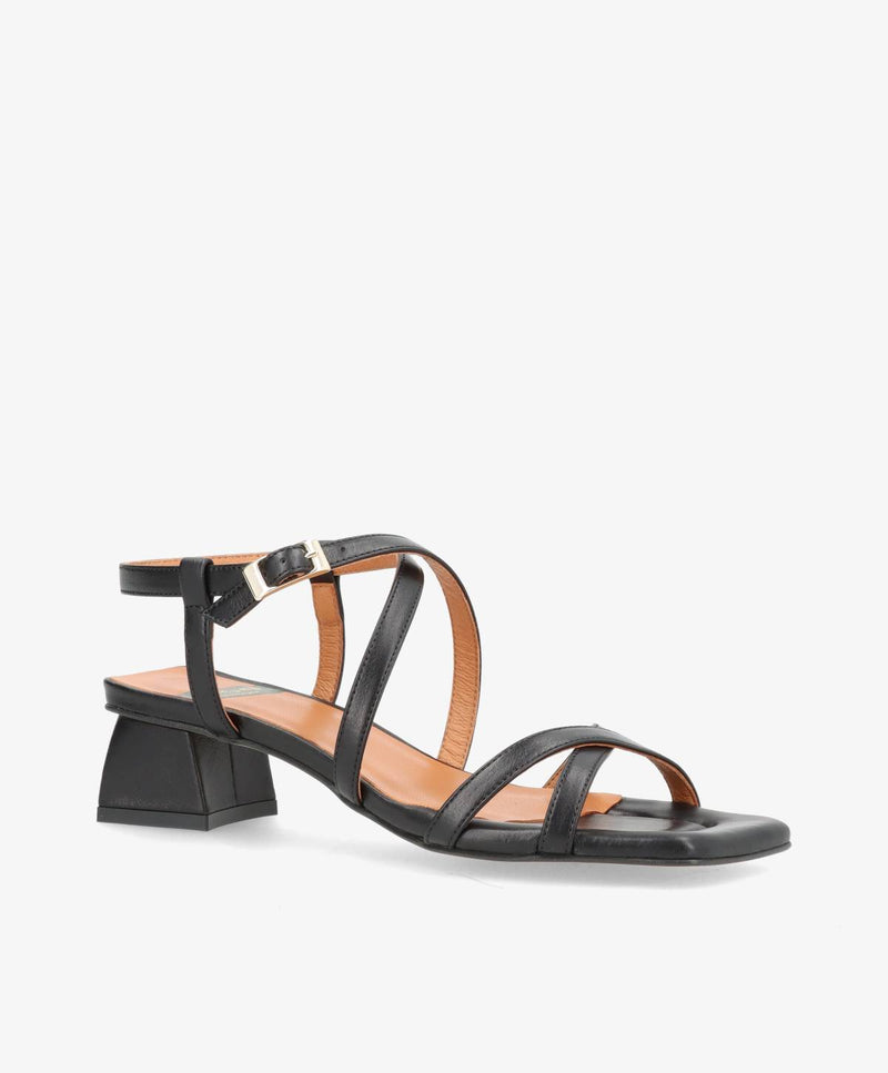 ESTEEM - Sort læder - Sandal Dame