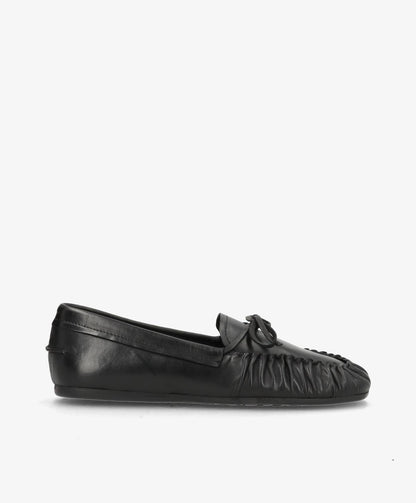 FEATHER - Sort læder - Loafers Dame