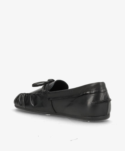 FEATHER - Sort læder - Loafers Dame