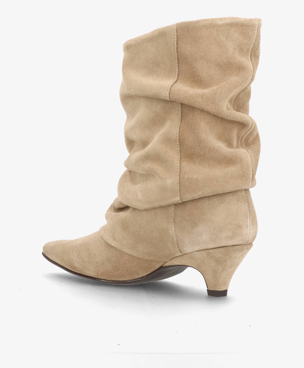 KNOCK OUT S - Beige Ruskind - Støvle med hæl - Dame