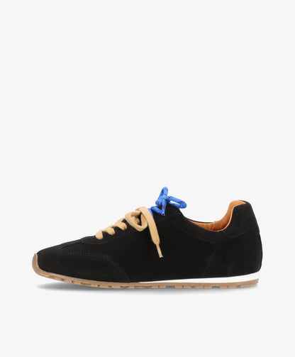 LEVEL S - Sort ruskind - Sneakers low Dame