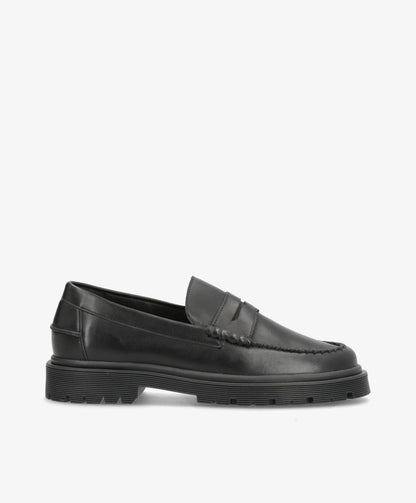 MONROE - Sort Læder - Loafers - Dame