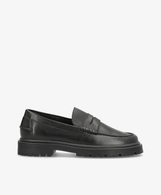 Preorder - lev. uge 36 - MONROE - Sort Læder - Loafers - Dame