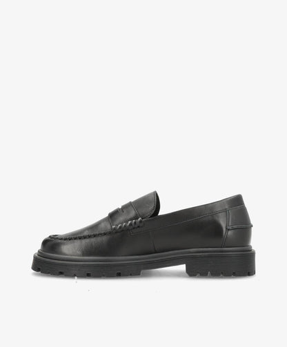 MONROE - Sort Læder - Loafers - Dame