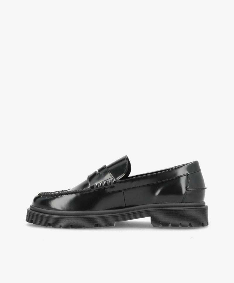 Preorder - lev. uge 36 - MONROE P - Sort Polido læder - Loafers - Dame
