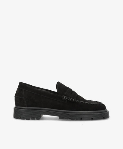 MONROE S - Sort Ruskind - Loafers - Dame