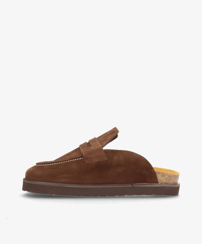 OCTAVIA - Mørkebrun ruskind - Sliders Dame