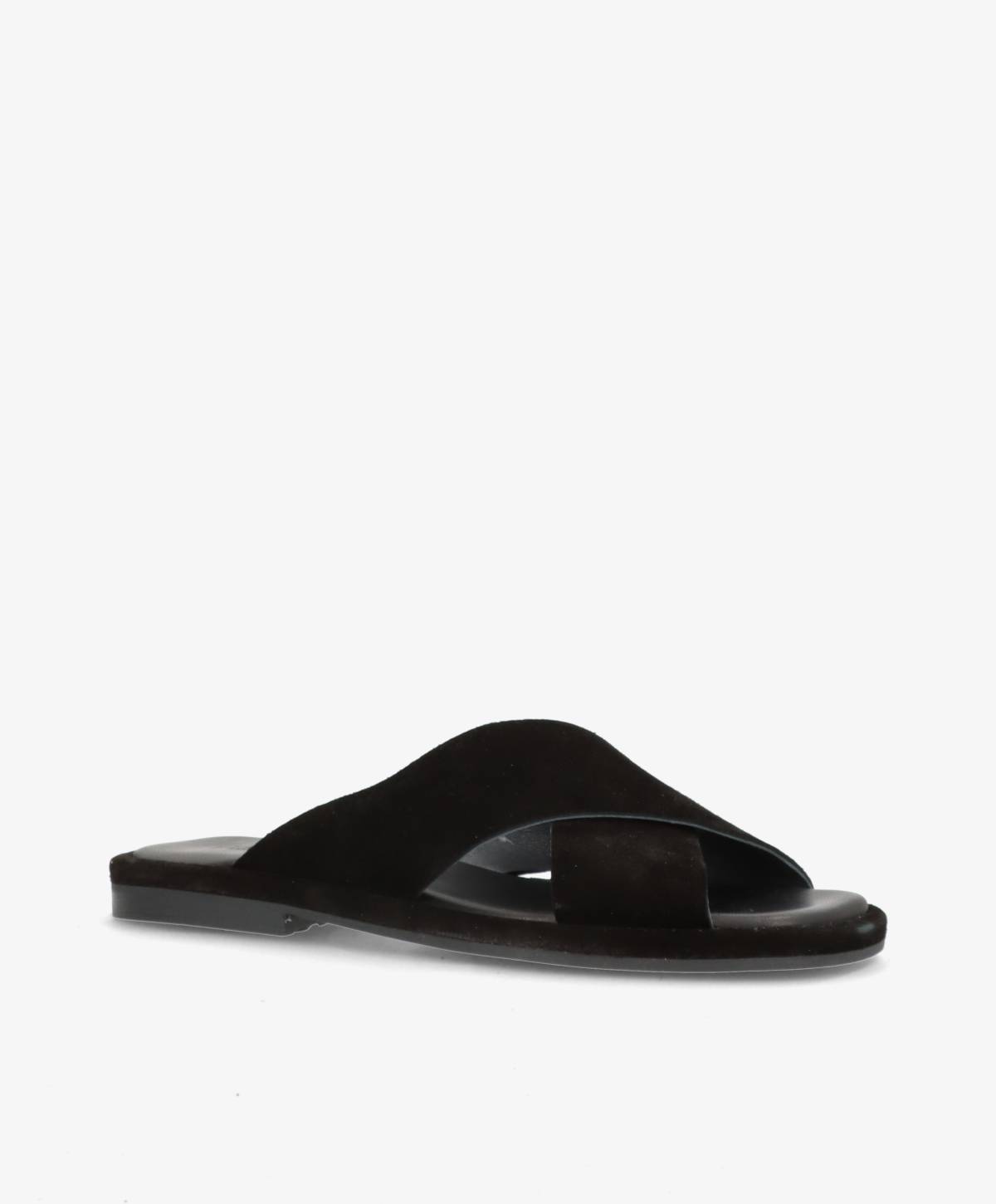 ONRY S - Sort ruskind - Flad sandal Dame