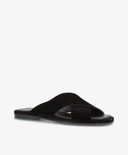 ONRY S - Sort ruskind - Flad sandal Dame