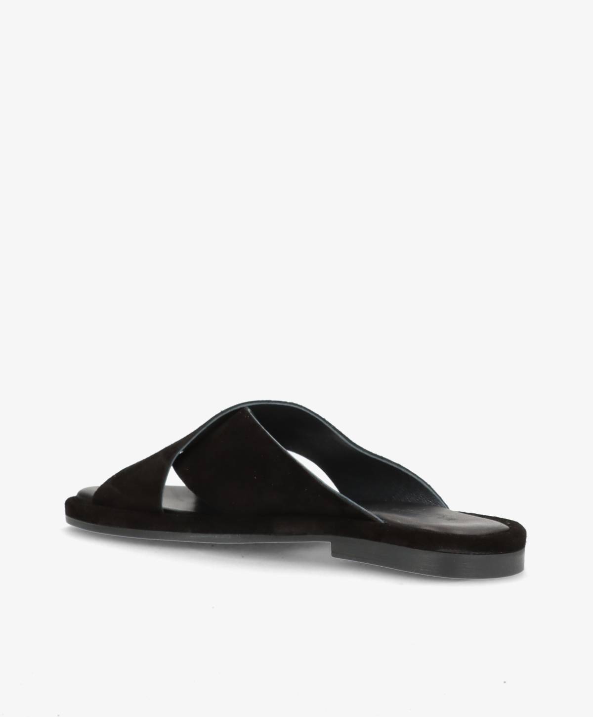 ONRY S - Sort ruskind - Flad sandal Dame