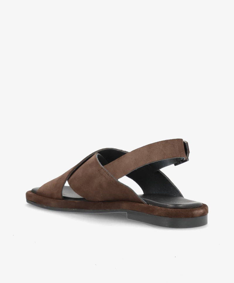 ONRY Strap SO - Chokoladebrun ruskind oil - Flad sandal Dame
