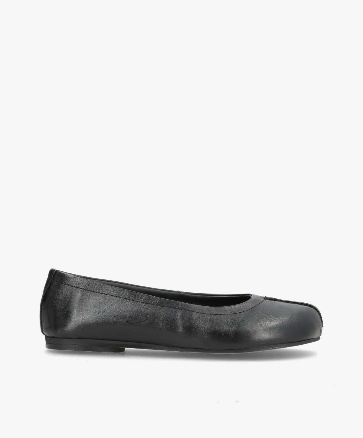 SENSES - Sort Læder - Ballerina wide  - Dame