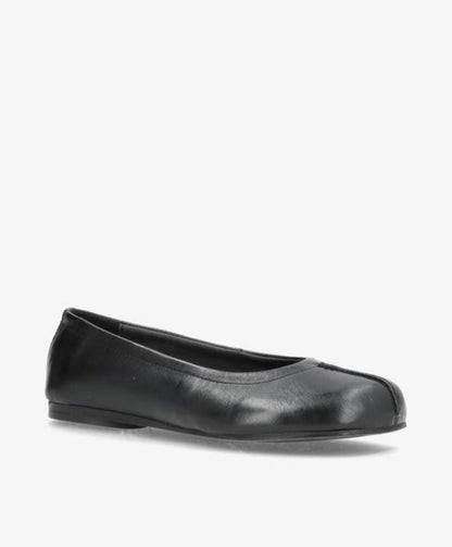 SENSES - Sort Læder - Ballerina wide  - Dame