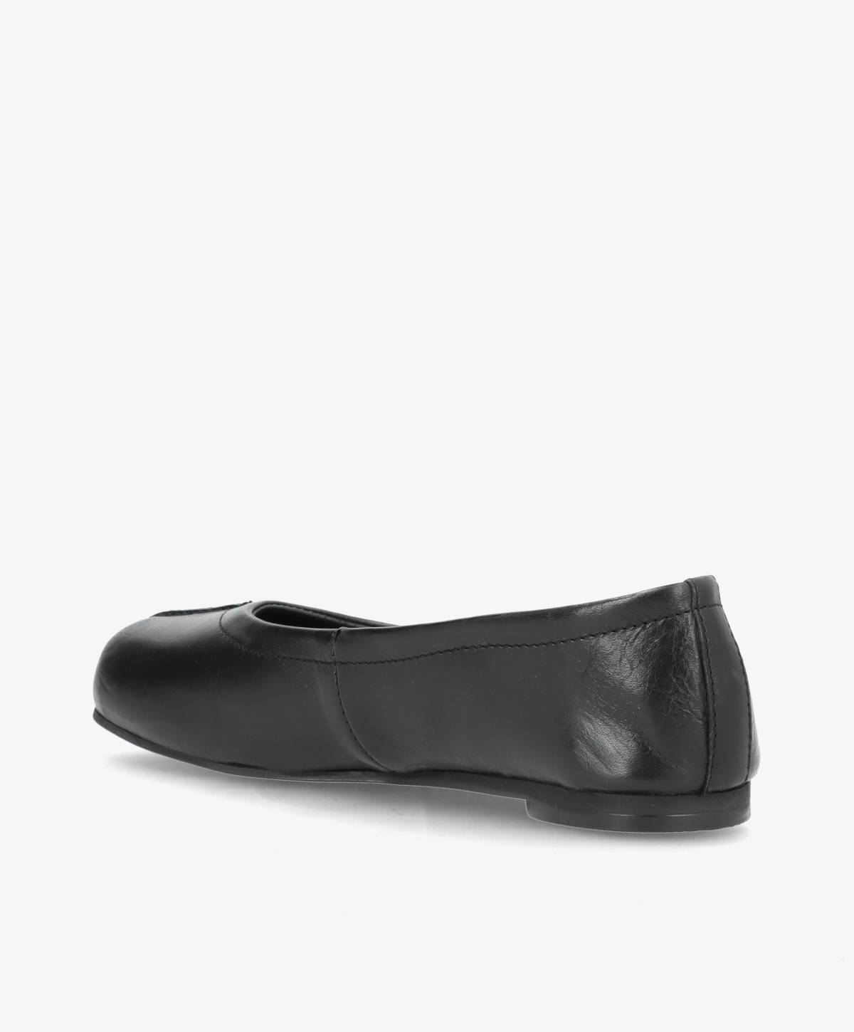 SENSES - Sort Læder - Ballerina wide  - Dame