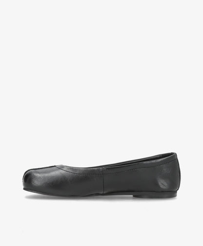 SENSES - Sort Læder - Ballerina wide  - Dame