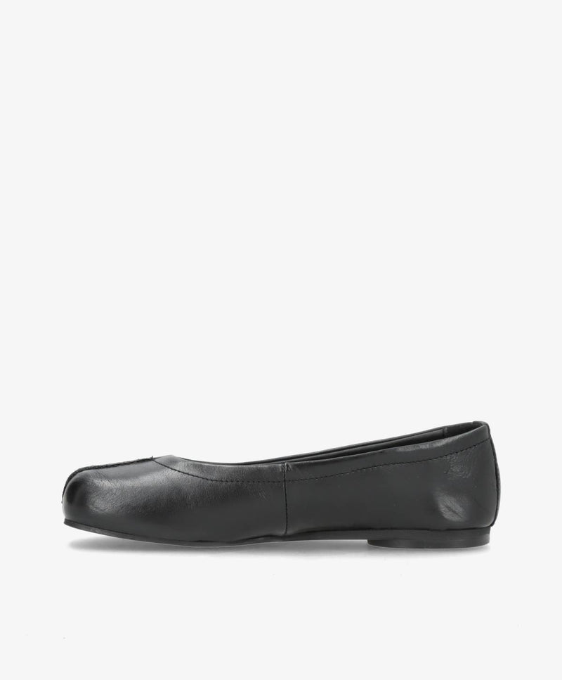 SENSES - Sort Læder - Ballerina wide  - Dame