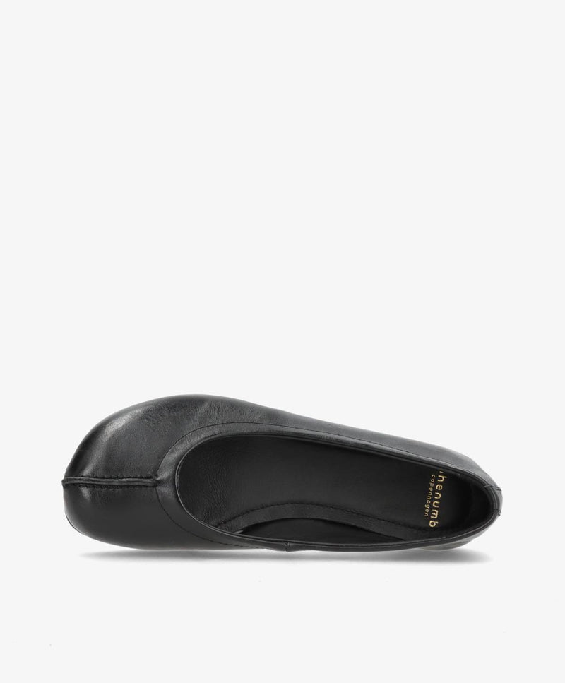 SENSES - Sort Læder - Ballerina wide  - Dame