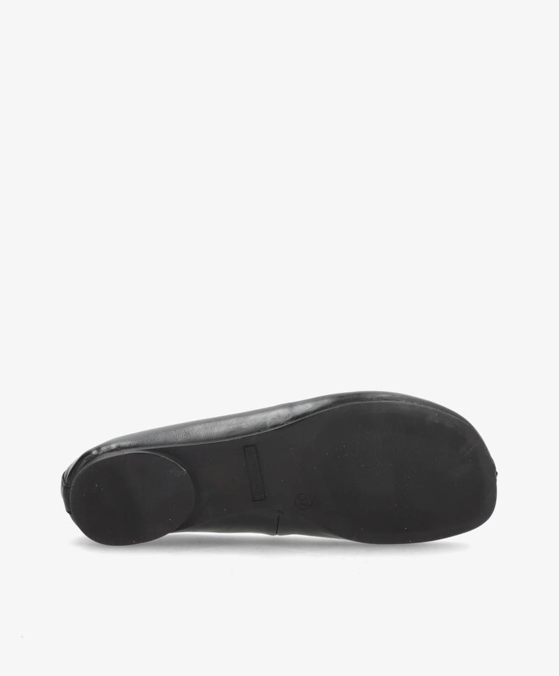 SENSES - Sort Læder - Ballerina wide  - Dame