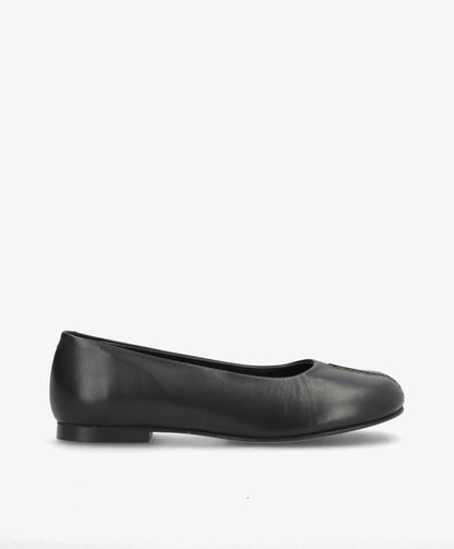 WHISBARE - Sort Læder - Barefoot Ballerina - Dame